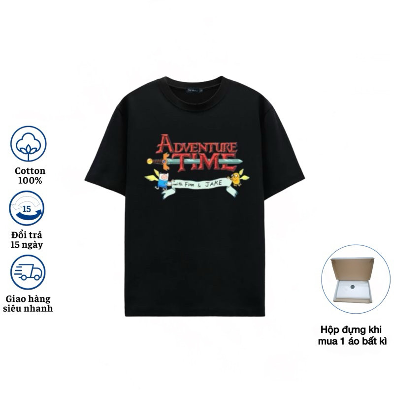 เสื้อยืด Unisex โลโก้การ์ตูน Adventure Time - Adventure Time