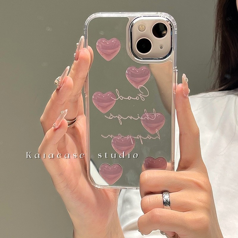 กระจกแต่งหน้านุ่มโปร่งใสกรณี Anti-Fall เคสโทรศัพท์สําหรับ iPhone 16 Promax 15 Promax 12 13 Mini 14plus 11 Pro Max X XS XR XS Max 7 8 plus Se2020