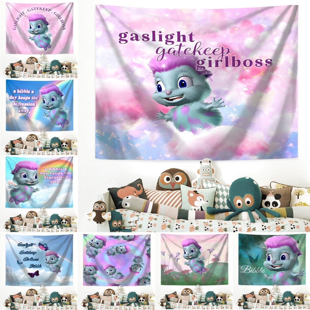 Bibble Tapestry พร้อมคลิป Bibble Barbie Fairytopia โพลีเอสเตอร์ 150x200 ซม. Tapestries ห้องนอนโซฟาหอ