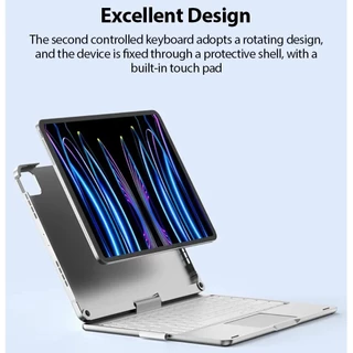 360° Rotatable Backlit แป้นพิมพ์สําหรับ iPad mini 6 7 Air 7 8 11 13 M3 M4 10 11th A16 10.9 2025 Pro 11 13 M4 2024 Air 4 5 Pro 11 12.9 2018-2022 Air 6 11 13 M2 สมาร์ท เคสคีย์บอร์ด