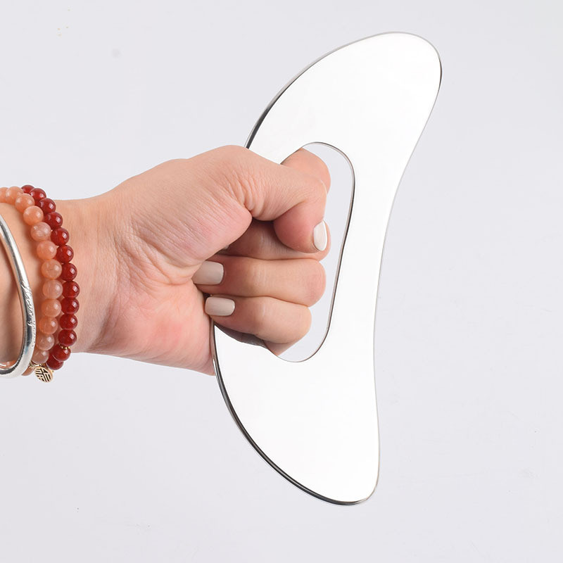 สแตนเลส Gua Sha Guasha แผ่นเครื่องมือนวด Scraper กายภาพบําบัดกล้ามเนื้อหลวม Meridian นวดเครื่องสปา Board เครื่องมือ