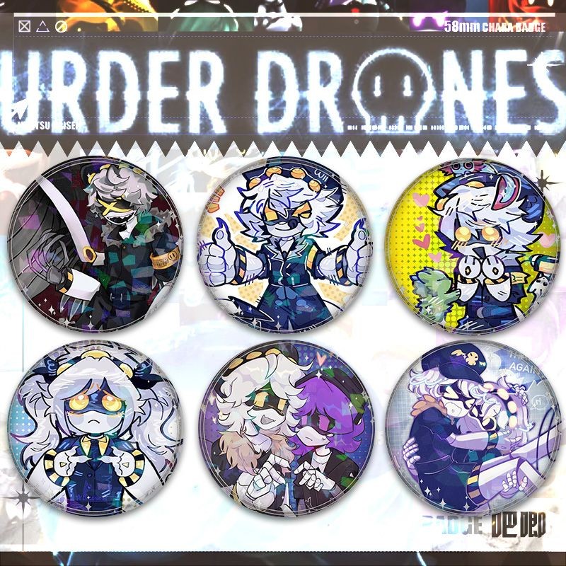 Murder Drones เข็มกลัดผู้หญิง Uzi Doorman เข็มกลัด N เครื่องประดับแฟชั่น V โลหะ Accesorios J ป้าย Pi