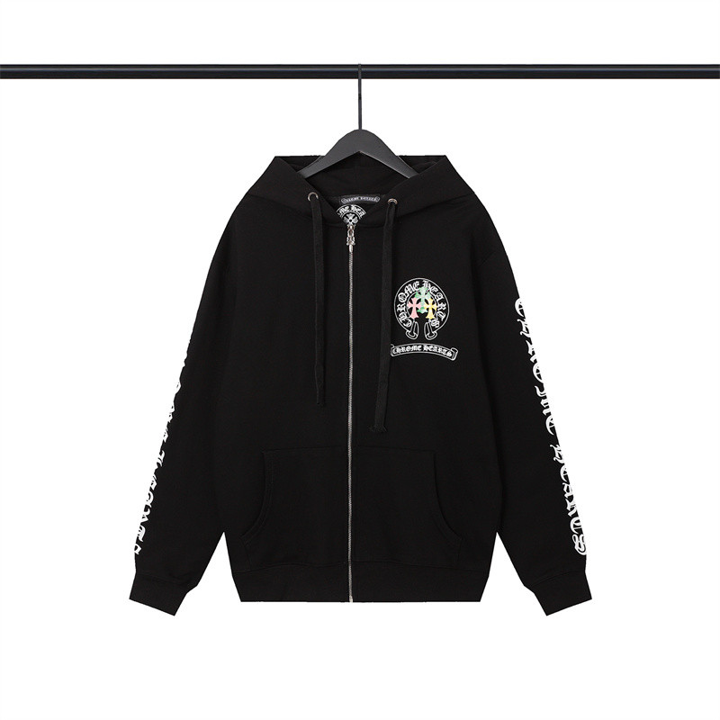 Street แฟชั่นผู้ชายและผู้หญิงแขนยาว Zip Hoodies เสื้อสเวตเตอร์ถักสี Crosses Plus ขนาดเสื้อลําลอง