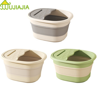 จูเจีย ถังแช่เท้าพับเก็บได้แบบพกพาและทําจากวัสดุหนาที่มีความ…