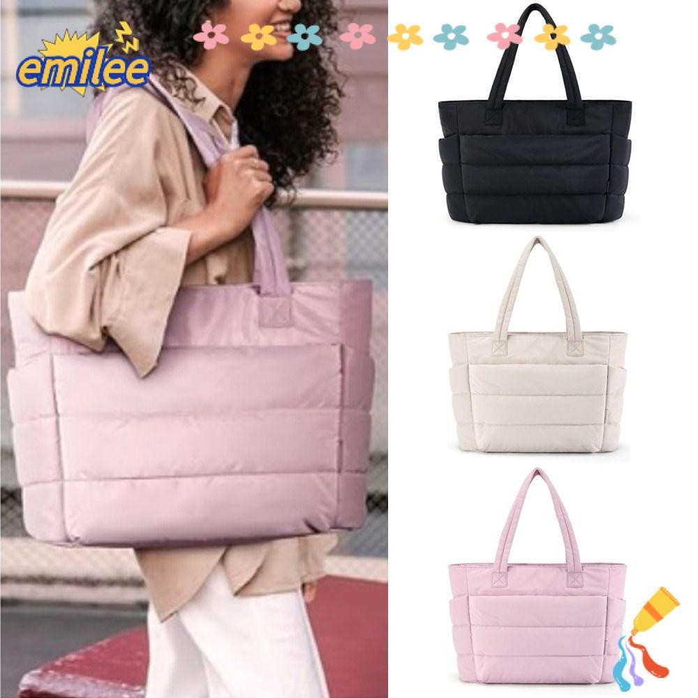 Emilee กระเป๋าถือผู้หญิง,ขนาดใหญ่ความจุหลายกระเป๋า Tote Bag,อเนกประสงค์ Casual Commuting กระเป๋าสําหรับการเดินทางทํางาน Beach Gym Store