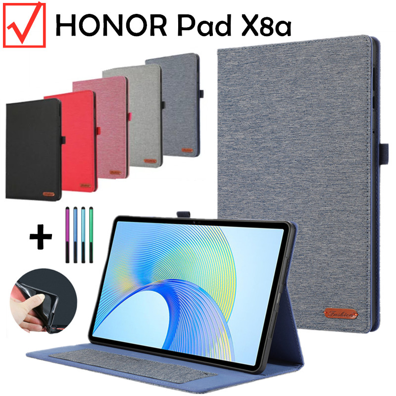สําหรับ HONOR Pad X8a NDL-W09 11.0 " 2024 กรณีหนังไมโครไฟเบอร์ TPU กันกระแทกฝาครอบ