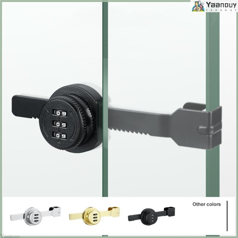 Yaa 3Digit Combination Lock Alloy Door Safety Lock Keyless Latches Mechanical รหัสผ่านล็อคล็อคประตูกระจกบานเลื่อน