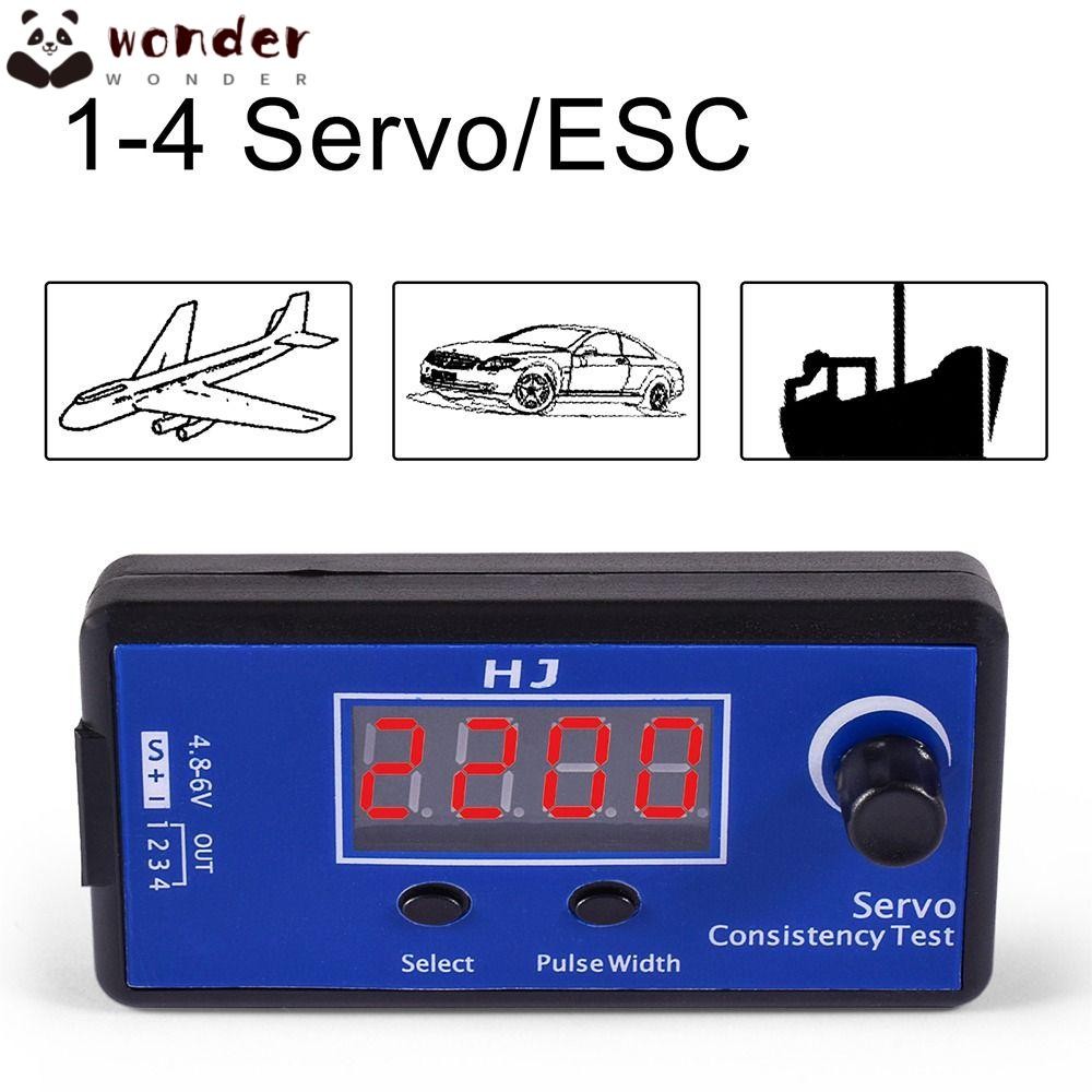 Wonder ESC เครื่องทดสอบความคงที่,จอแสดงผลดิจิตอล 3 โหมด RC Servo Tester, Mini Tester DC 4.8 ~ 6V Digital Servo Tester RC เฮลิคอปเตอร์เครื่องบิน