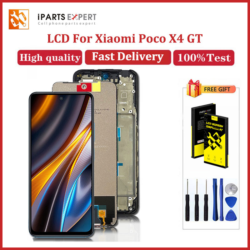 Ipartsexpert LCD สําหรับ Xiaomi Poco X4 GT LCD Touch Screen Digitizer อะไหล่สําหรับ Xiaomi Pocophone