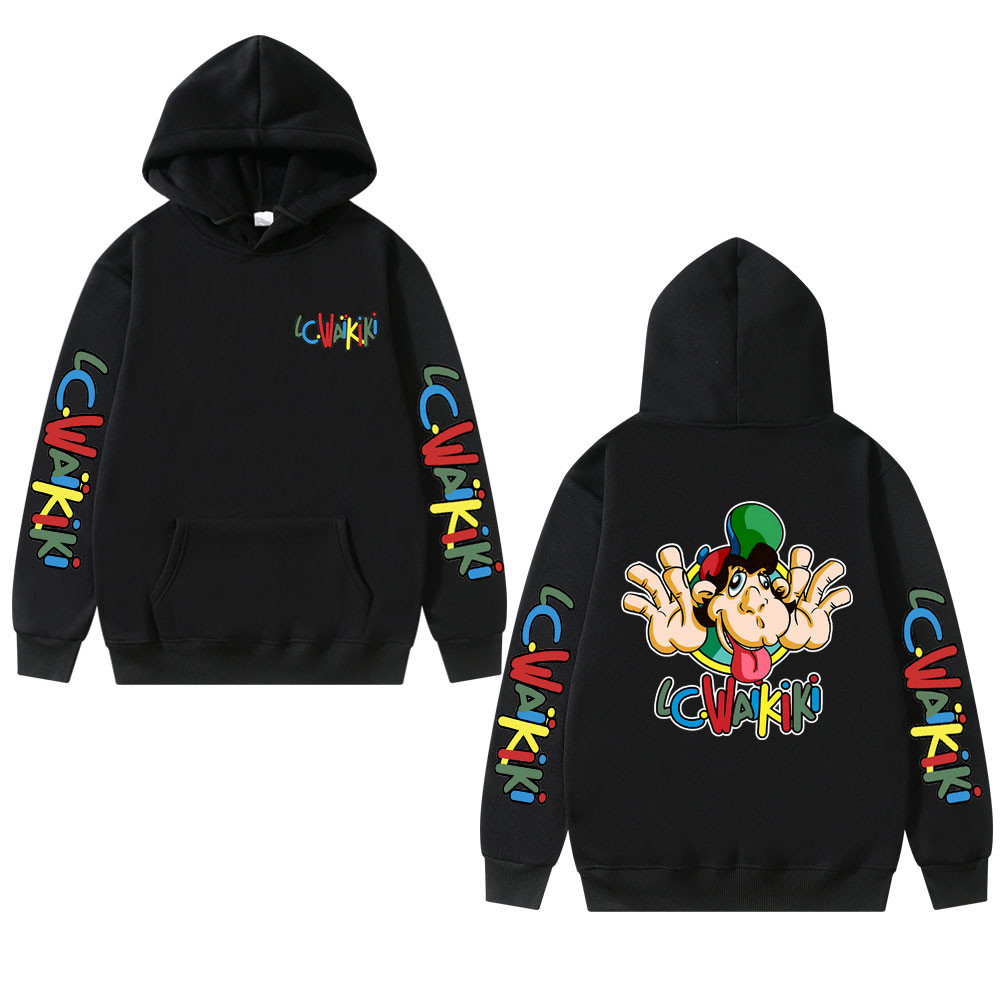 แจ็กเก็ตฮู้ดี้แขนยาว Lc Waikiki สไตล์น่ารักและตลก ไซส์ใหญ่