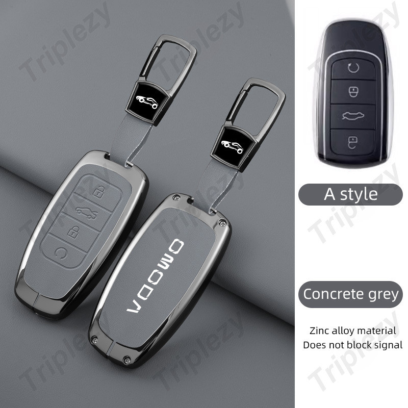 สังกะสีอัลลอยด์สมาร์ทรีโมทคอนโทรลกุญแจรถฝาครอบปุ่มหนังแท้ป้องกันผู้ถือ Auto จัดแต่งทรงผมสําหรับ Cher