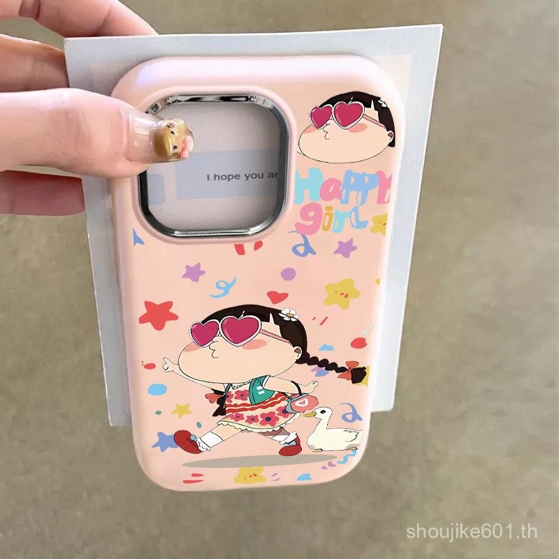 เคสมือถือกรอบโลหะสำหรับแอปเปิ้ล15pro การ์ตูน iphone14/13mini ซิลิโคน11/12นิ่ม xs/xr กันกระแทก