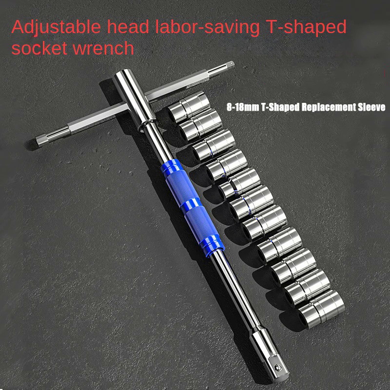 T Handle Extension Rod Hex Allen Hexagon Wrench For KEY Spanner Universal T-type Socket Replacement 