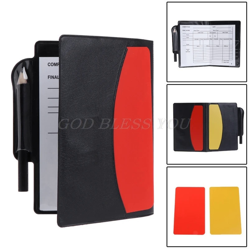 New Sport Football Soccer Referee Wallet Notebook with Red Card and Yellow Card Team Sports Soccer E