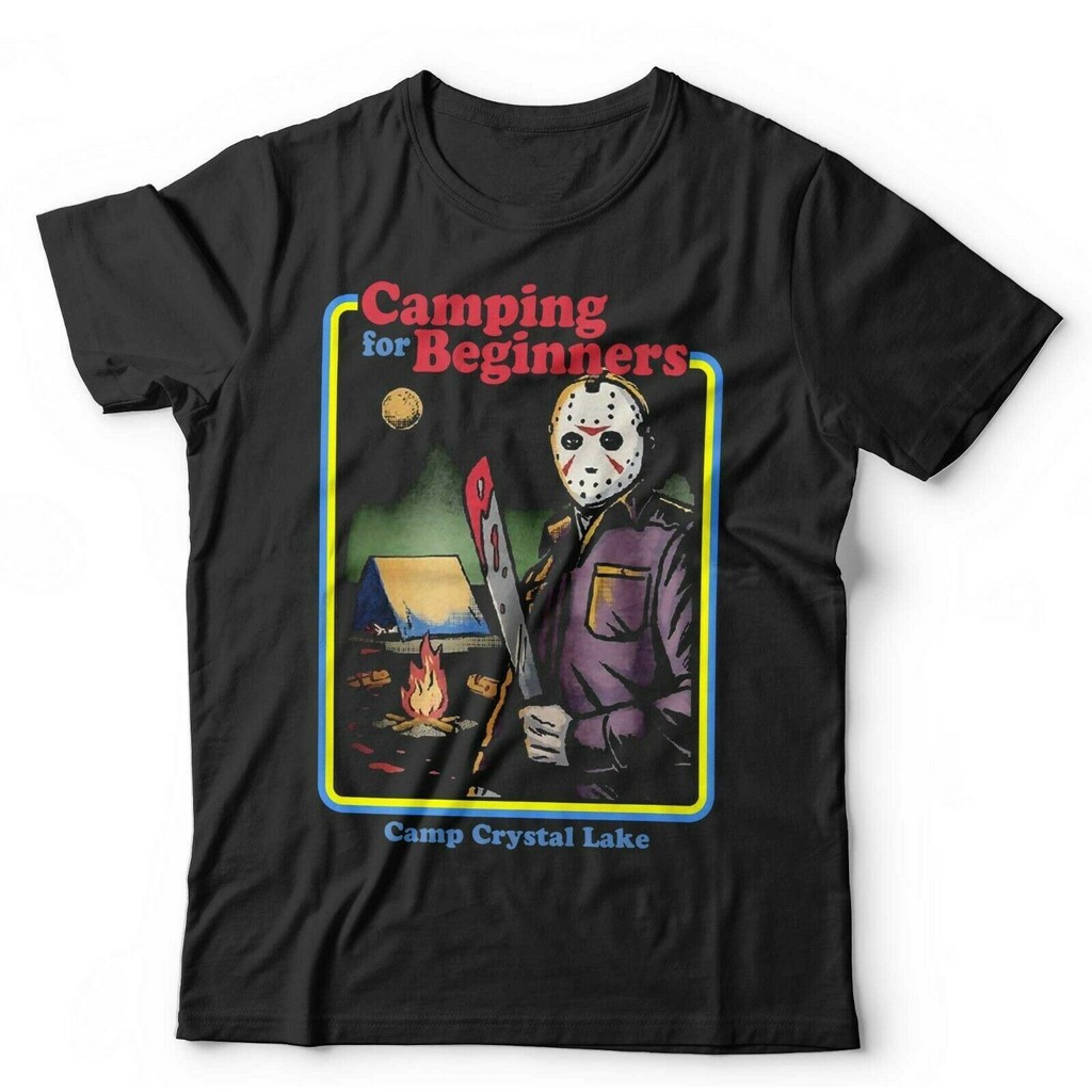 Camping For Beginners Tshirt Unisex & Mens Friday 13Th Jason Halloween Funny