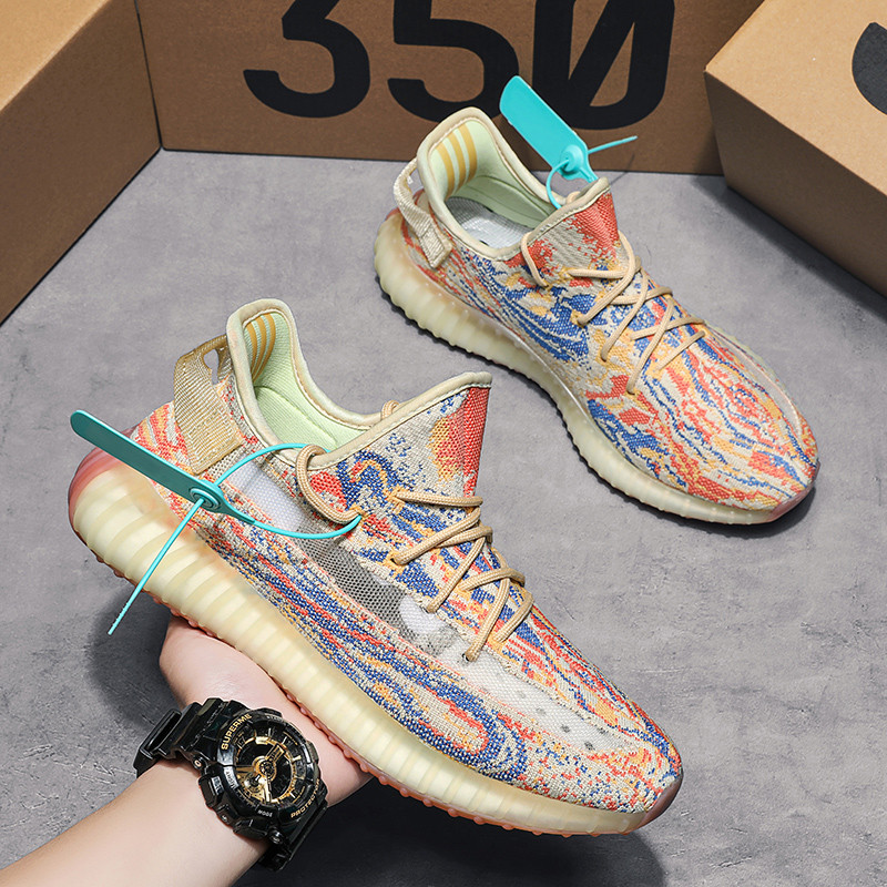 Yeezy350 รองเท้ามะพร้าว Gypsophila รองเท้าผ้าใบ Casual ร้อนจริงคู่รองเท้าวิ่งลําลอง