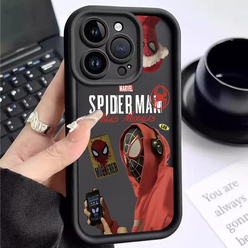 เหมาะสำหรับ VIVO V29 Pro V27 V25 5G V25e S17 S17t T1x 4G U10 U3x กรณีโทรศัพท์แฟชั่นเคส Simple Spider