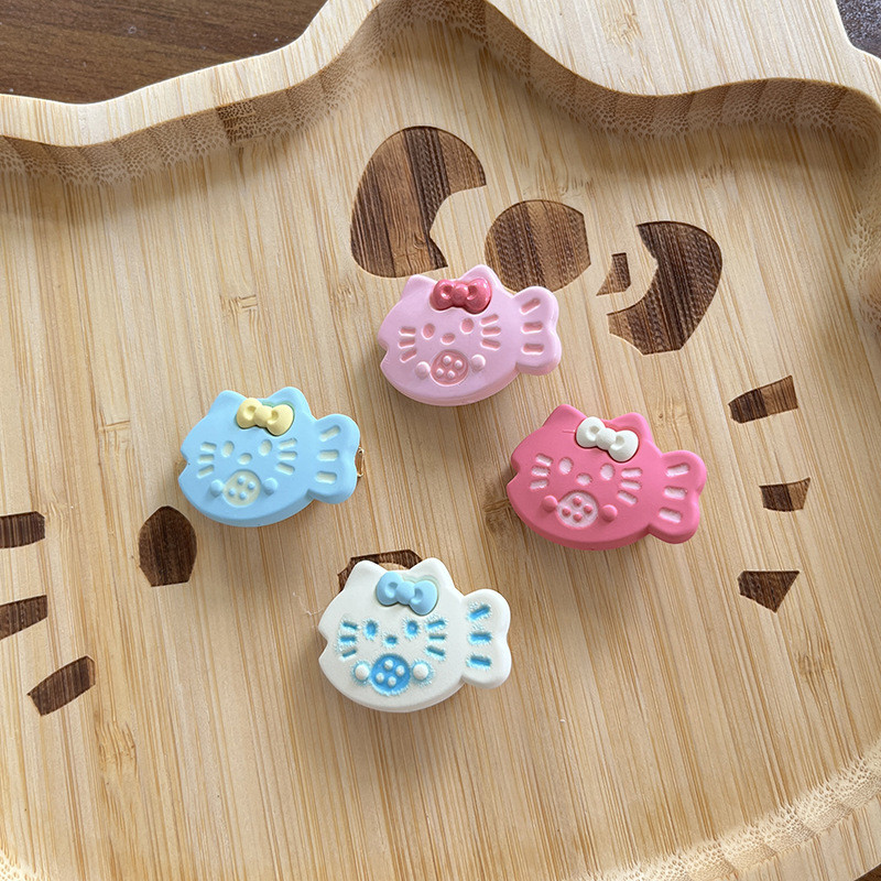 3 ชิ้นชุดน่ารัก Frosted ปลา Kitty Cat Hairpin ญี่ปุ่นสาวหวานหัวใจด้านข้าง Bangs เครื่องประดับผม