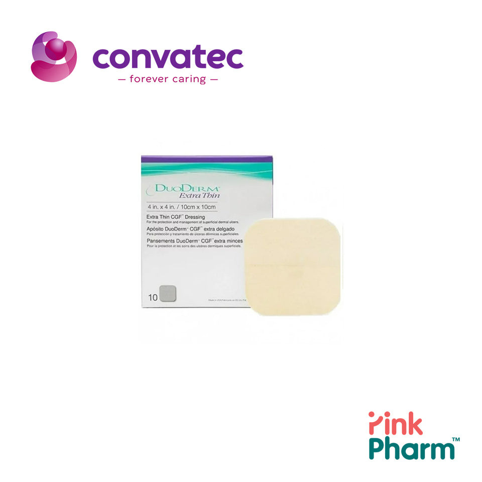 187955 Convatec DuoDERM ET แผ่นแปะแผลกดทับ แบบหนาและแบบบาง ขนาด 10x10 ซม 1 กล่อง10ชิ้น