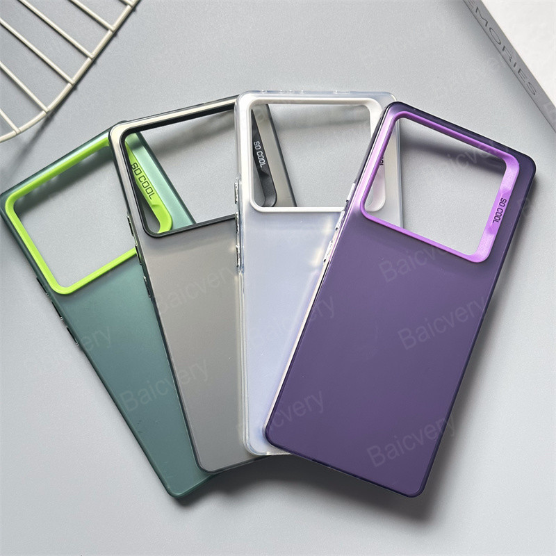 ใหม่สีสันหรูหราสําหรับ infinix Note 40 pro plus 4G 5G 2024 Frosted Hard เคสโทรศัพท์แฟชั่น Minimalist เลเซอร์กันกระแทกฝาหลัง ราคา ถูกที่สุด ดีลบีเคเค