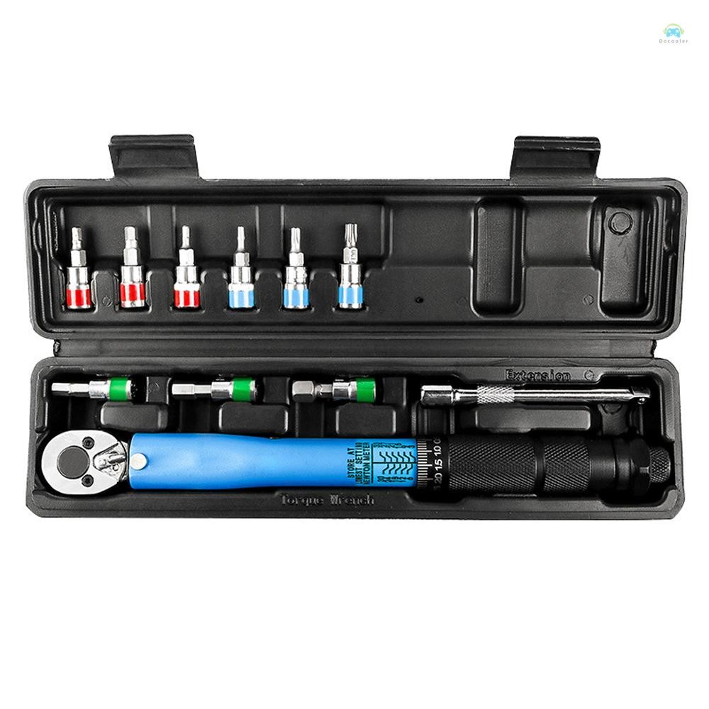 Yb1 ประแจปรับแรงบิดประแจชุด 1/4 นิ้วไดรฟ์ Spanner Kit 3-33N.m เครื่องมือจักรยานมอเตอร์ไซด์รถซ่อมอุปกรณ์เสริม