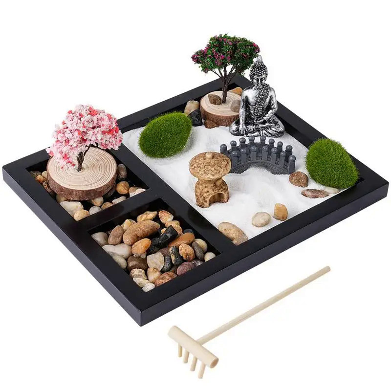 Mini Zen Garden Authentic Zen Garden Kit Zen Garden Accessories Kit With Bamboo Tools Home Office De