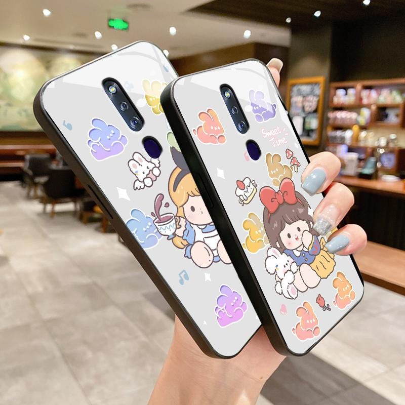 เหมาะสำหรับ OPPO F11 F9 F5 Youth F7 F15 F17 F19 F19s Pro F21 5G กรณีโทรศัพท์มือถือ Girly Cute Pretty
