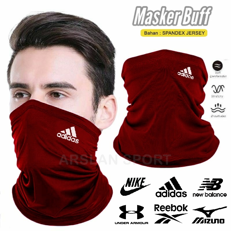 Buff Mask MAROON LOGO APPAREL/ไม่มีรู BUFF Mask Face Protective/Mask/BUFF Mask/BUFF Mask หน้ากากรถจั