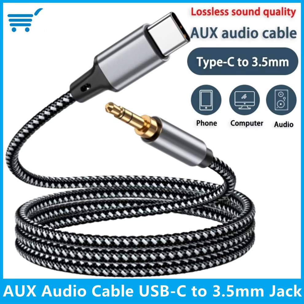 USB Type C ถึง 3.5 มม.Aux สายสัญญาณเสียงชุดหูฟังลําโพงแจ็คหูฟังอะแดปเตอร์รถ Aux สําหรับ Samsung iPho