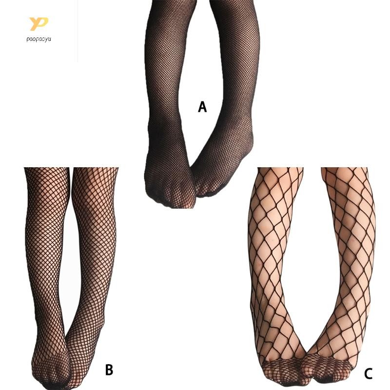 Ppy สาวถุงน่องแหอวนยาวสีขาวสีดํา Pantyhose ตาข่ายไนลอน Tights ชุดชั้นใน