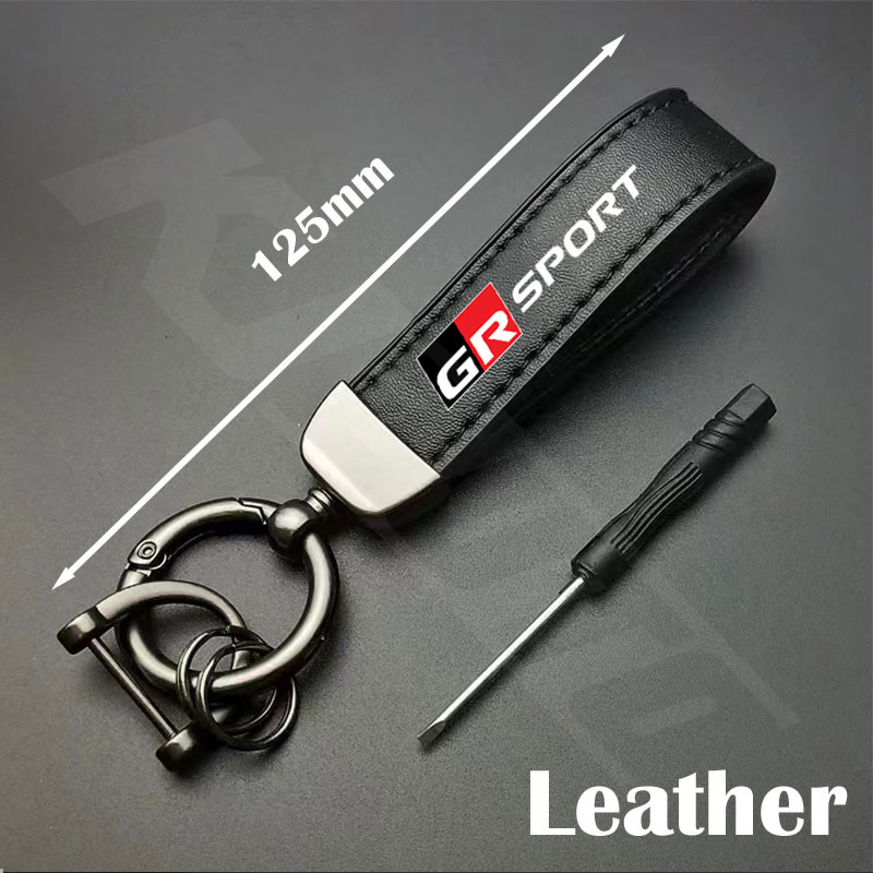 ตกแต่งบ้าน Toyota GR Sport Gazoo Racing รถหนังนิ่มหนังพวงกุญแจจี้ Key Chain ผู้ถือคาร์บอน Patter Key รถ Trinket พวงกุญแจสําหรับ Vios Veloz Raize Fortuner Avanza Camry Caorlla Cross ส่งด่วน สั่งเลย
