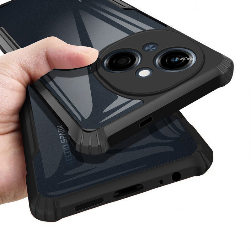 สําหรับ Tecno Spark Go 1 อะคริลิคใสถุงลมนิรภัยเคสโทรศัพท์ Hybrid ซิลิคอนกันชนกันกระแทก