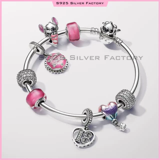 Lilo & Stitch the Aristocats Marie Dumbo Beauty and the Beast Mrs Winnie the Pooh Bear เม็ดเงินแท้ 925 100% ใส่ได้ทั้งผู้หญิงและผู้ชายสวมใส่ ของขวัญวันเกิด ที่ระลึก