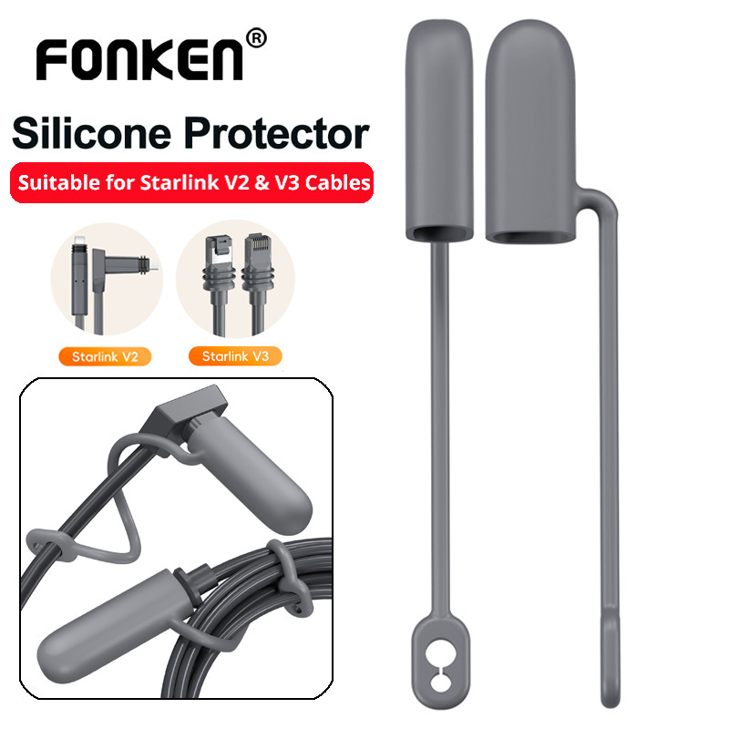 Fonken Starlink สายซิลิโคนหมวก Universal สําหรับ Starlink Gen2 & Gen3 ปลั๊กสายเคเบิลซิลิโคนป้องกันฝา