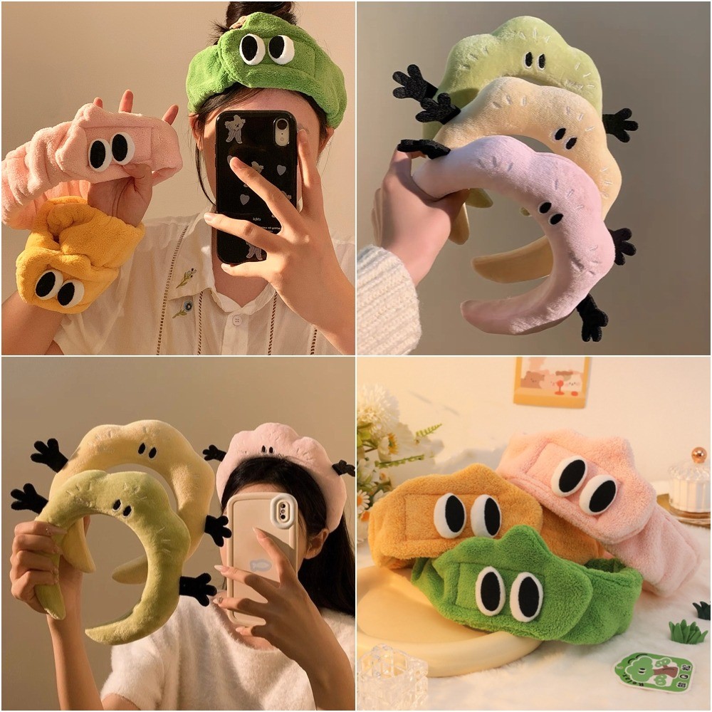 น่ารักตาโตล้างหน้าคาดศีรษะล้างพิเศษการ์ตูนตุ๊กตาฤดูหนาว ชม. หูฟัง