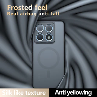 สําหรับ Xiaomi 14T, 14T Pro กรณี ELVEV Anti-drop ถุงลมนิรภัย Hard PC + TPU สบายผิวฝาครอบโทรศัพท์