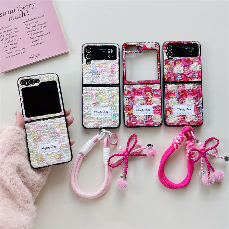 การออกแบบอินเทรนด์ปลอกหรูหราสําหรับ Samsung Galaxy Z Flip 6 5 4 3 Anti-Scratch คลาสสิก Zflip3 Flip4 Flip5 Flip6 เคสโทรศัพท์ระดับพรีเมียม