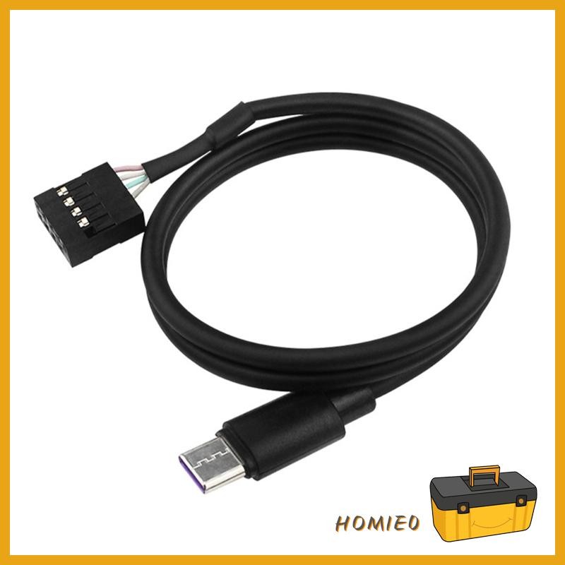Homie0 9Pin To Type C สาย USB เมนบอร์ดคอมพิวเตอร์สายไฟสําหรับหน้าจอรอง PC หน้าจอ LCD Fast Charging และ D