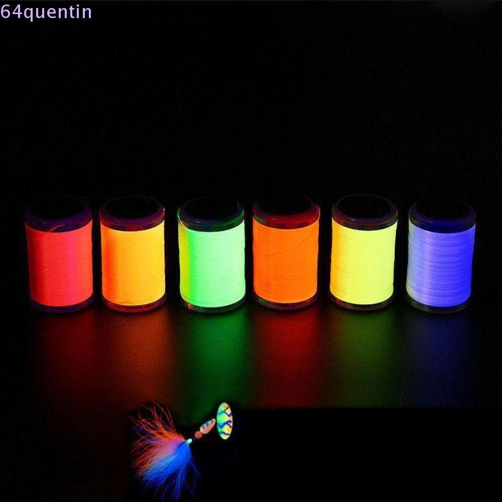 Quentin Fly Tying Thread, สีเรืองแสง UV Reflection Effect Tying วัสดุด้าย, สายตกปลา 150Yard 150D Strong Fly สายตกปลา Bass แมลงวัน