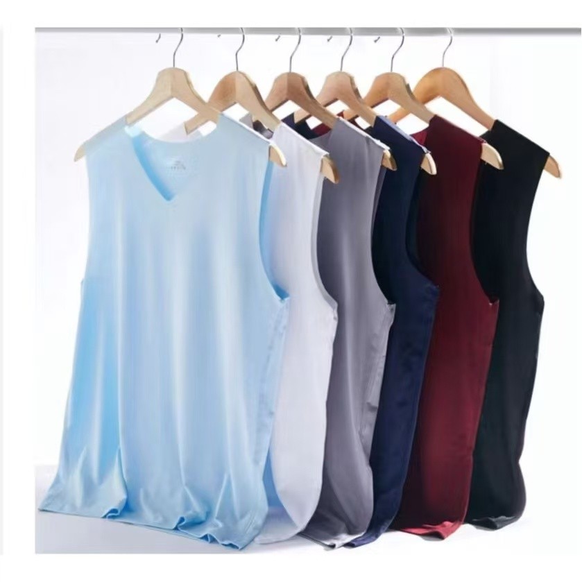ขายส่ง 41 🚀พร้อมส่งจากไทย🚀 เสื้อกล้ามชาย เสื้อแขนกุดชาย คอวี Cool Comfort ระบายอากาศ ไร้ขอบ V Neck Sleeveless shirt