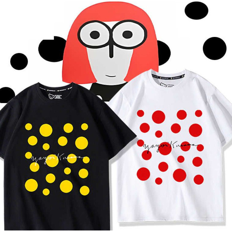 Yayoi Kusama Polka Dot Art Polka Dot ภาพวาดที่มีชื่อเสียง Merchantings เสื้อยืด