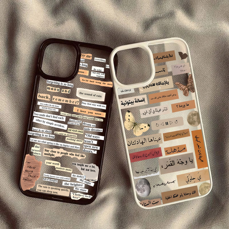 สําหรับ Poco M6 X6 Pro 4G X5 C65 Redmi 13C 14C 13 12 10 Redmi หมายเหตุ 14 13 Pro Plus 5G 12 11 ผีเสื้อละตินสโลแกนซิลิโคนใสกันกระแทก