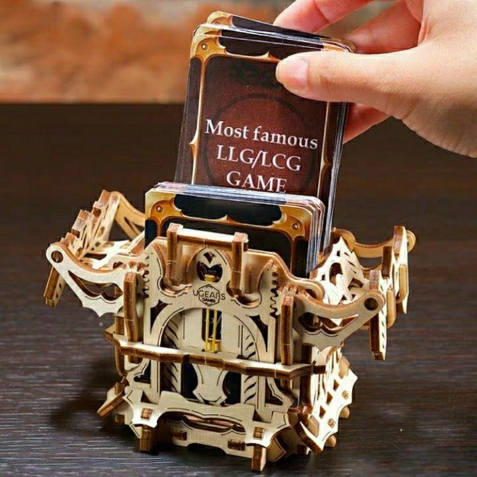 BOUTIQUE ยูเครน UGEARS เดียวกันสไตล์ไม้การ์ดเกมกระดานสินค้ารุ่นเก็บลูกเต๋าทาวเวอร์ปริศนาสามมิติขั้นส