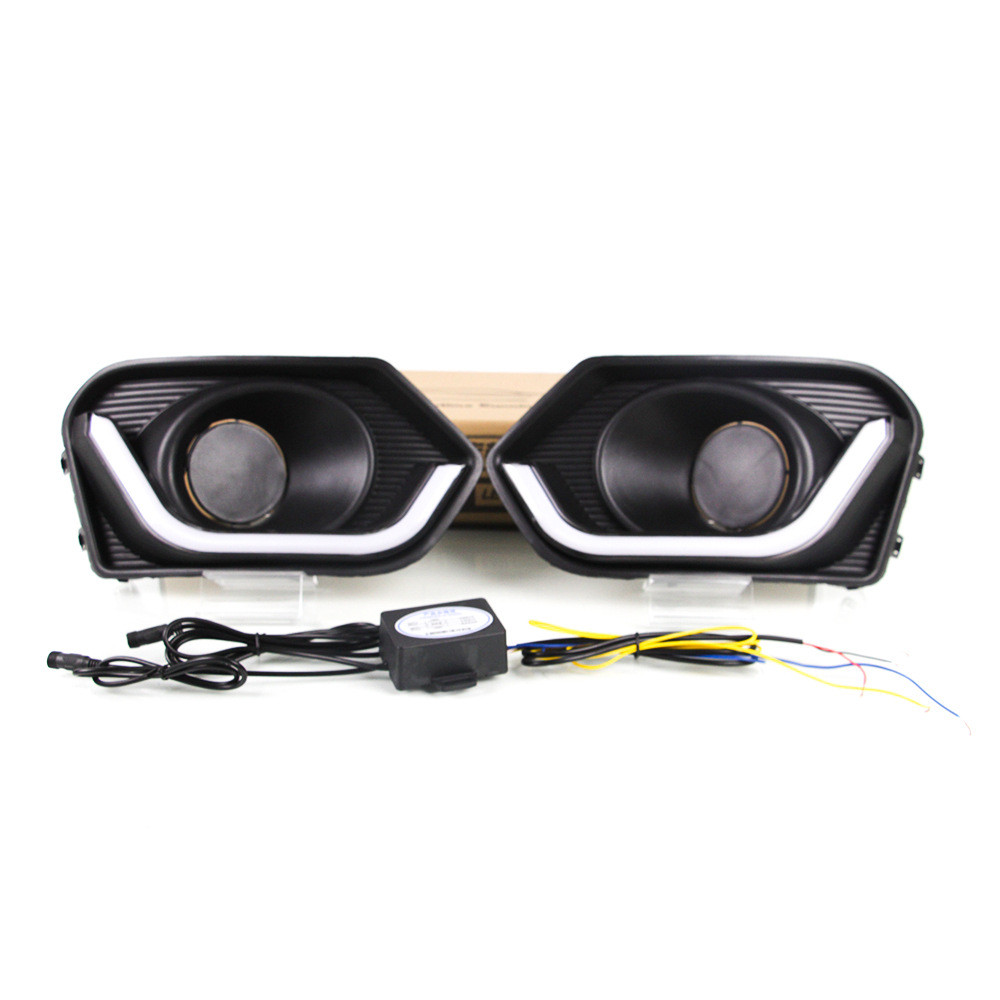 (250704)สำหรับ Suzuki DZIRE 2017 - 2018 ไฟ DRL LED พร้อมไฟสีเหลือง