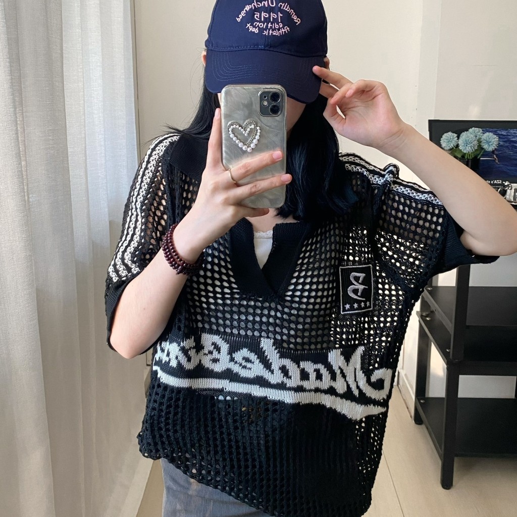 เสื้อโปโลสไตล์อเมริกัน แขน Raglan สำหรับฤดูร้อน ทรงย้อนยุค College style ใส่สบาย - รูปที่ 2