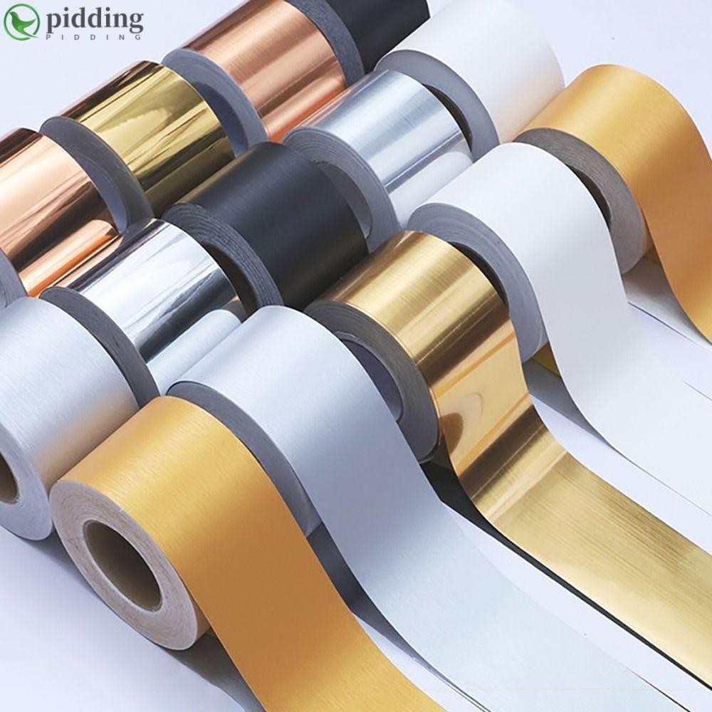 PIDDING 10 M/ม้วนเอว Line วอลล์เปเปอร์, กรอบประตูกันน้ําสติ๊กเกอร์ขอบผนัง, PVC Home Decor Windowsill Waveguide Line