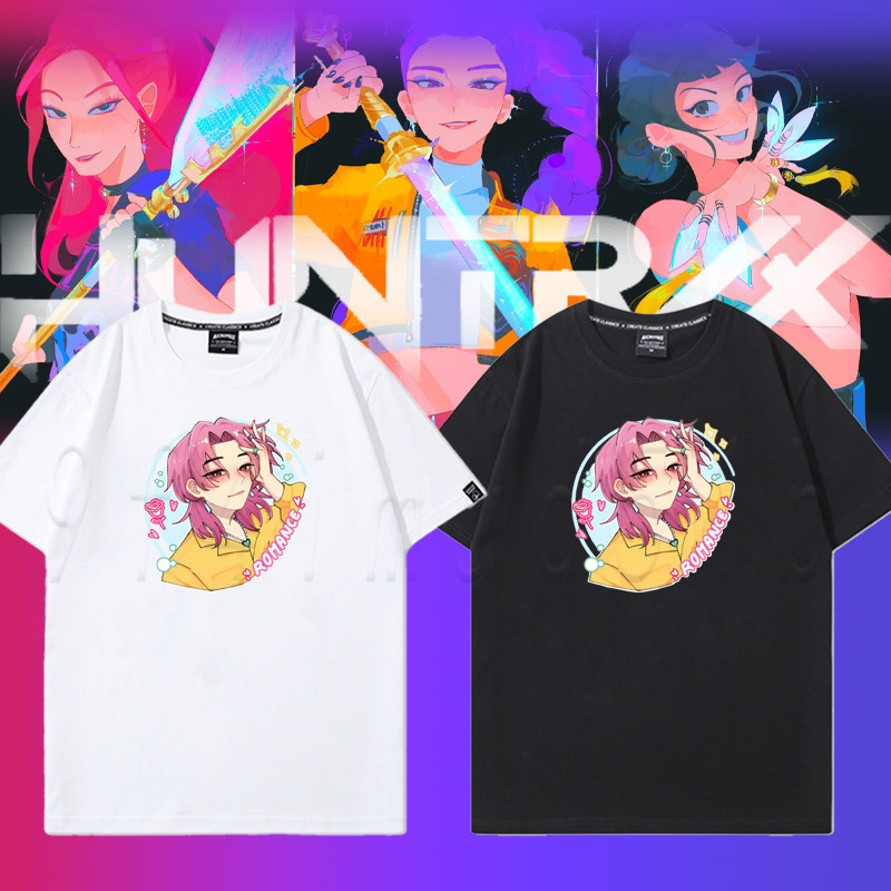 KPop Demon Hunters - ภาพยนตร์ในปี 2025 เสื้อ - เสื้อ Huntrix- Cotton - เสื้อยืด unisex SIZE S-5XL KD