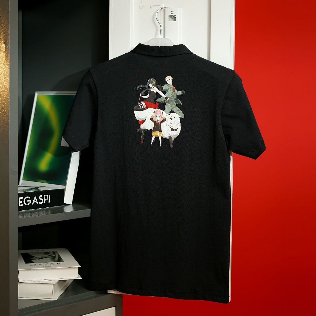 Cressida The Next Level X SpyxFamily Kids Boy Collar เสื้อยืดสีดํา - KC2A25F002H3