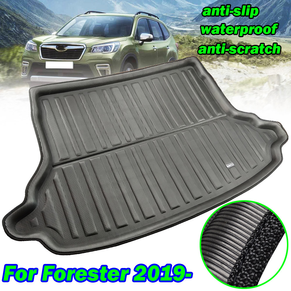 สําหรับ Subaru Forester SK 2019 2020 MK5 ด้านหลังรถ Boot Cargo Trunk ถาด Liner พรมปูพื้นพรม Custom Fit Original OEM ลื่น