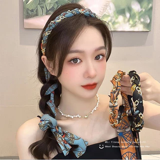ริบบิ้นคาดศีรษะลายถักสไตล์เกาหลี สำหรับผู้หญิง คุณภาพสูง เหมาะสำหรับฤดูร้อน